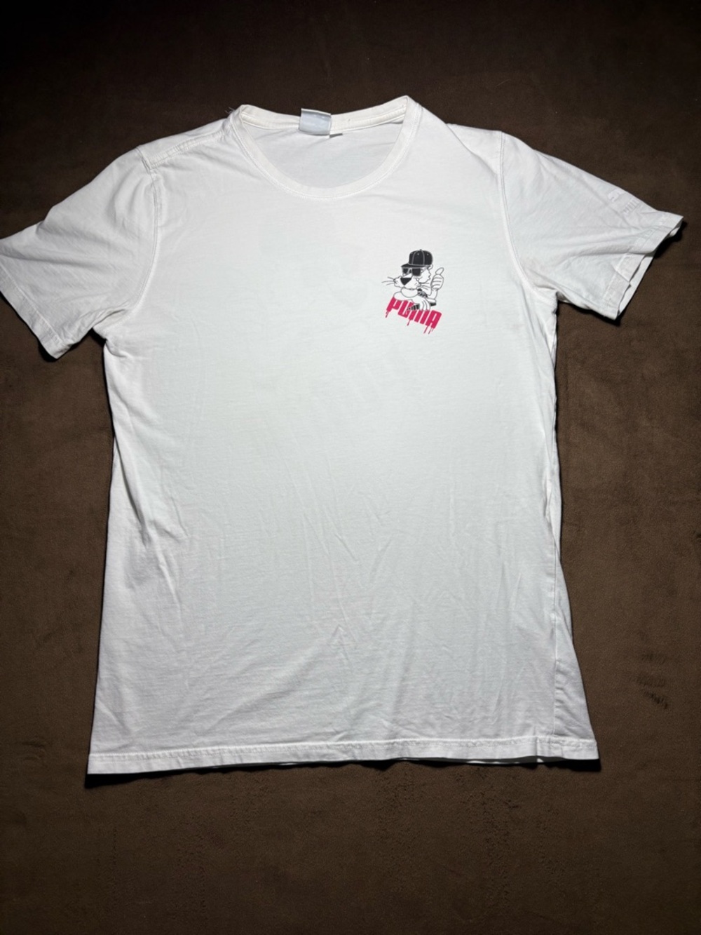 Puma Graphic Cartoon Logo T-Shirt - Size Medium🐆🔥